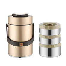 Hot Selling 2000ml To Go 3 Compartment Stainless Steel Vacuum Insulated Food Container Thermos Lunch Box Food Jar With Handle