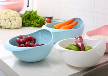 New drain basket bowl washing rice colander kitchen strainer vegetable and fruit drain storage basket rice strainer bowl