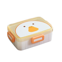 Colorful Cartoon Penguin Separation Lunch Box Portable Microwavable Bento Box Children Hermetic With Spoon