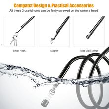 Industrial Endoscope with Screen 4.3 inch Micro Inspection Camera with LED Light Waterproof Borescope with Semi-Rigid Metal