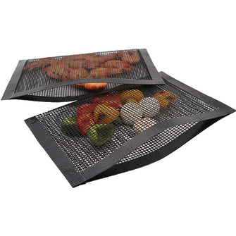 Non-Stick BBQ Mesh Grilling Bag Heat Resistance BBQ Baked Bag Grilling Baking Reusable Non-Stick Mesh Grilling Bag BBQ Tools