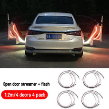 Car Interior Door Welcome Light LED Safety Warning Strobe Signal Lamp Strip 120cm Waterproof 12V Auto Decorative Ambient Lights