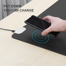 Sticklee ™ Full Desk Blotter & Mouse Pad With Wireless Charger