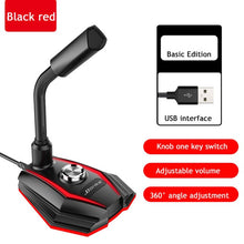 Computer USB Microphone RGB Base HD Sound Card With Speaker Headset Jack Free Drive Noise Reduction Rotate Receiver