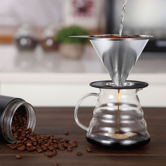 Pour Over Coffee Filter Stainless Steel  Reusable Coffee Dripper Coffee