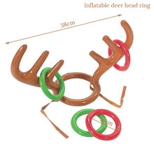 Christmas Game Inflatable Santa Funny Reindeer Antler Hat Ring Toss Christmas kids Gift New Year Christmas Outdoor Inflated toys